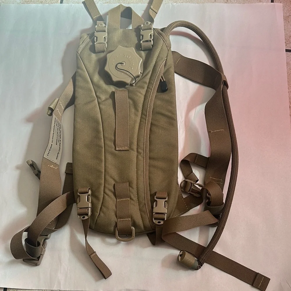 Tan Backpack with Padded Straps and Durable Fabric